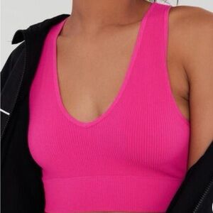 Garage Hot Pink Ribbed Tank